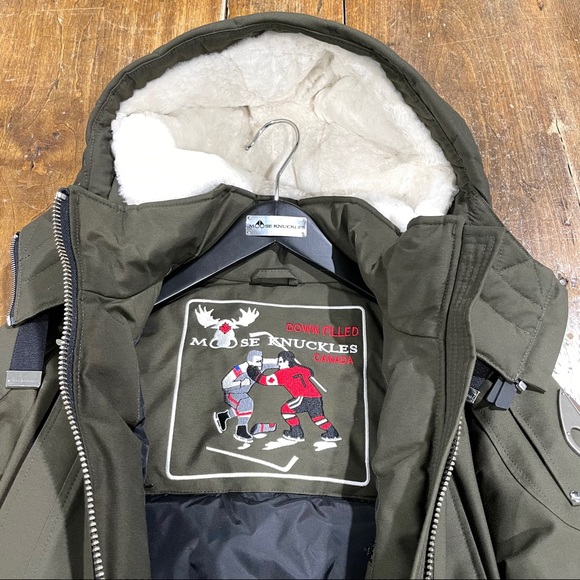 Lejeune Bomber No Fur Ladies Army Shearling - Picture 3 of 6